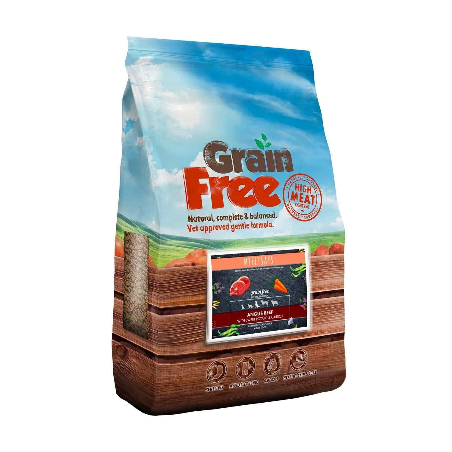 Grain Free Dog Food Angus Beef with Carrot