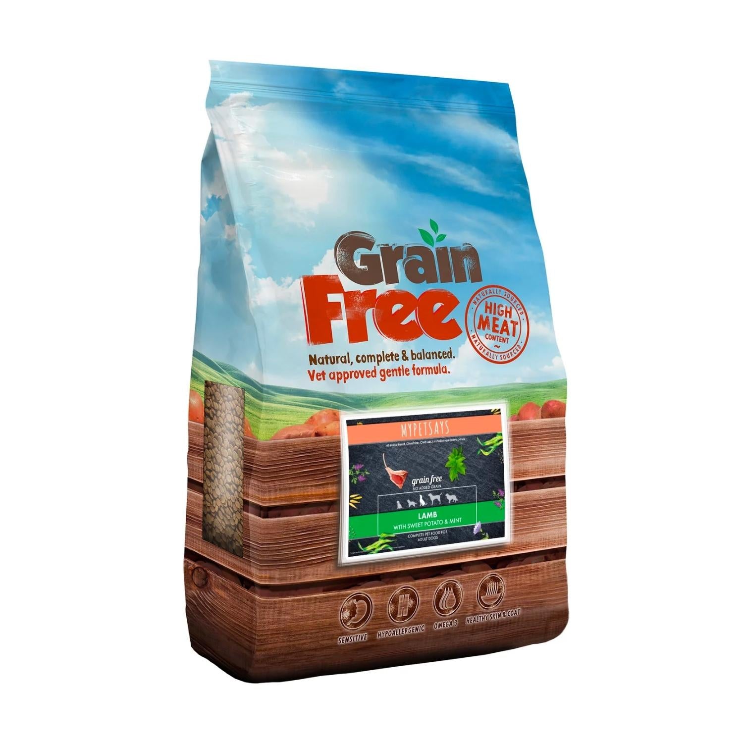 Grain Free Dog Food - Lamb, Sweet Potato & Mint