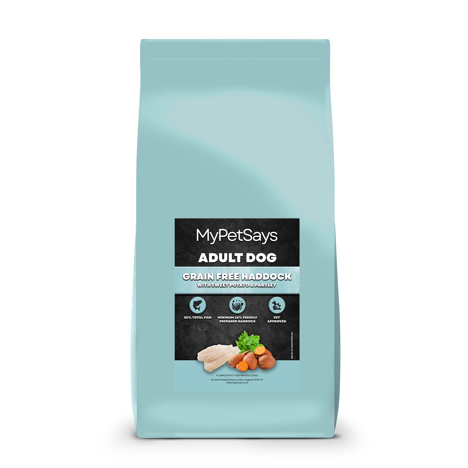 Grain Free Dog Food - Haddock with Sweet Potato & Parsley