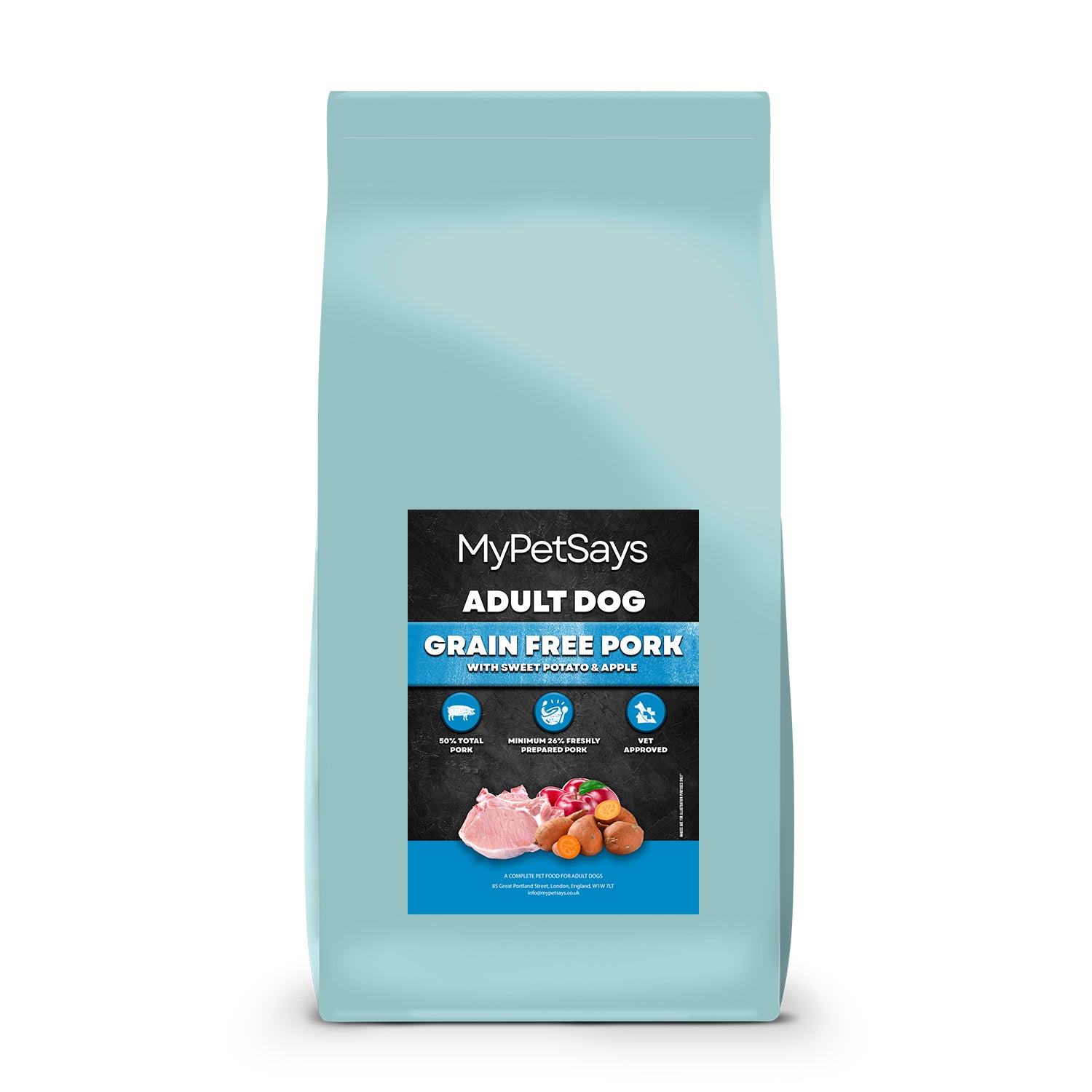 Grain Free Dog Food - Pork, Sweet Potato & Apple