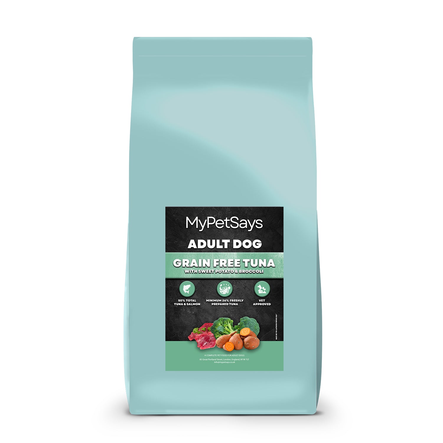 Grain Free Dog Food - Tuna with Salmon, Sweet Potato & Broccoli