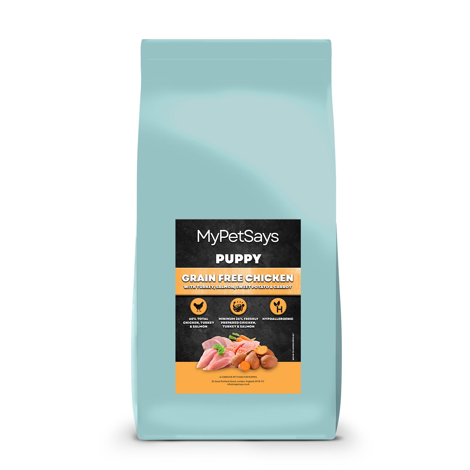 Grain Free Puppy Food - Chicken with Sweet Potato, Carrots & Peas