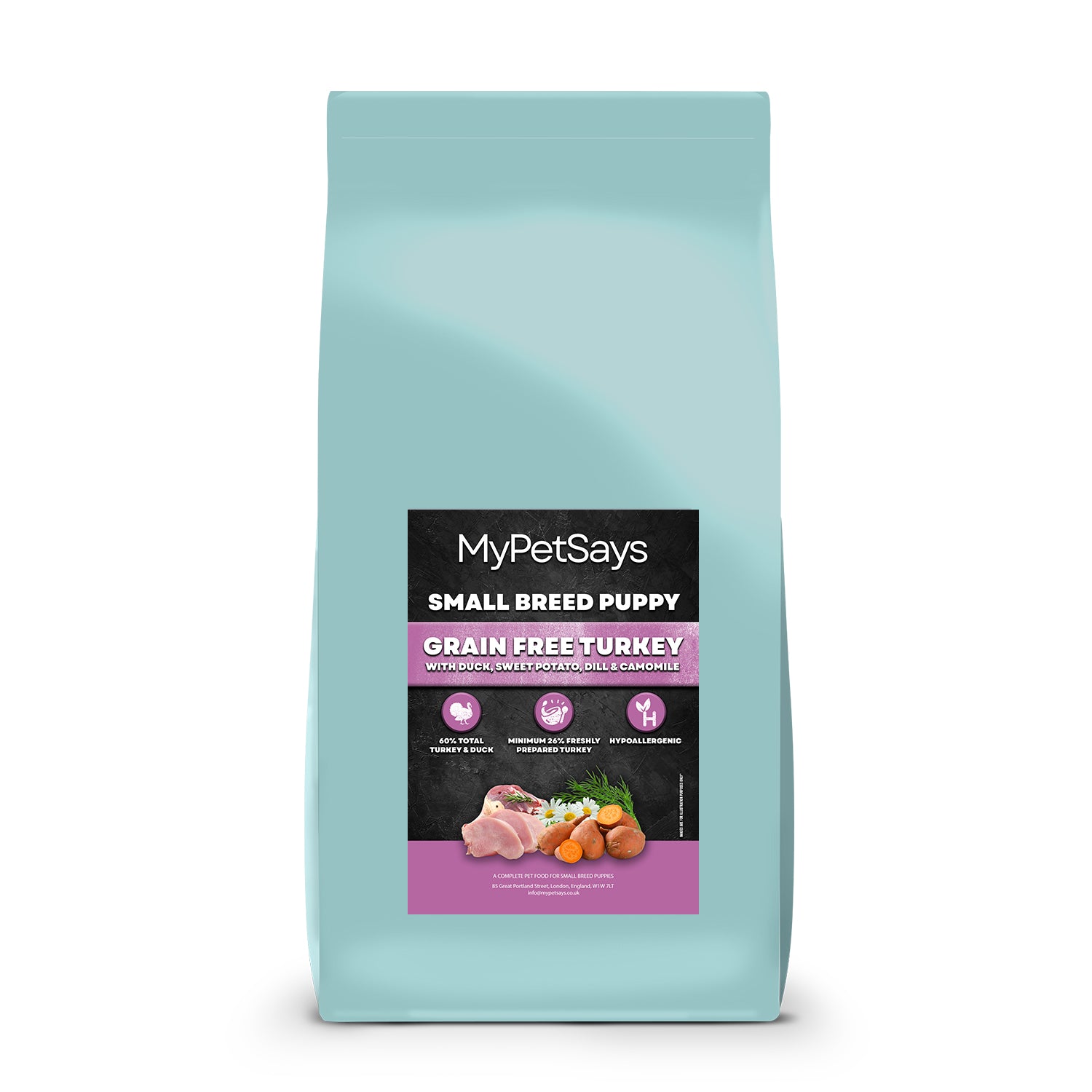 Grain Free Small Breed Puppy Food - Turkey with Duck, Sweet Potato & Dill