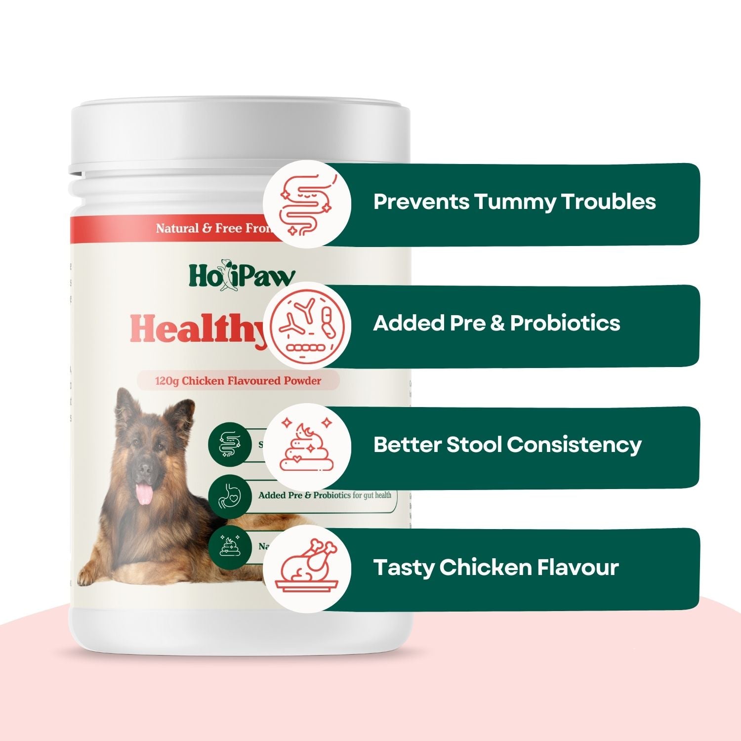 Benefits of Probiotics for Dogs, HoliPaw Healthy Gut probiotic for dogs uk, diarrhea in dogs treatment, added pre and probiotic