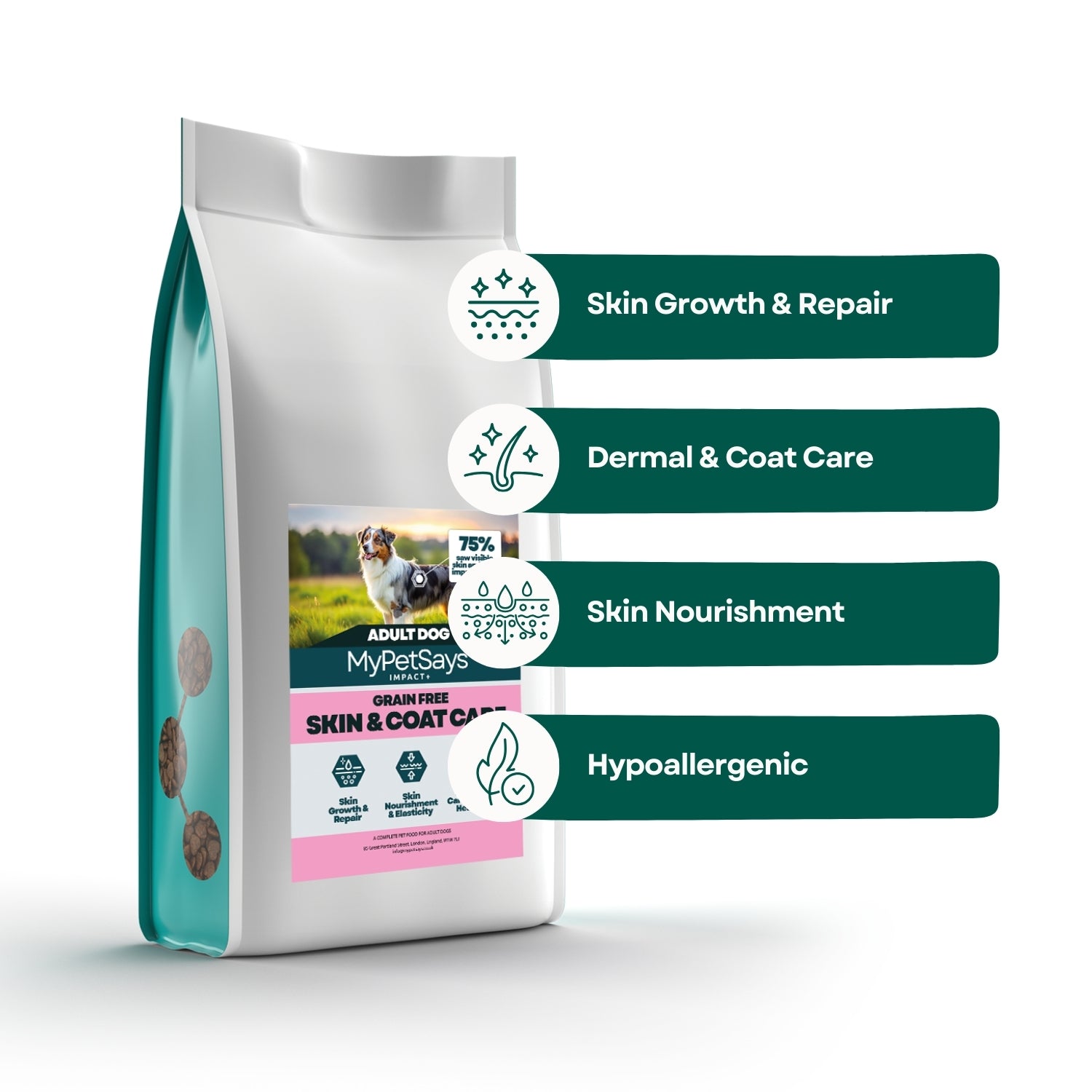 Benefits Impact+ Hypoallergenic Dog Food for Skin & Coat Care - Salmon
