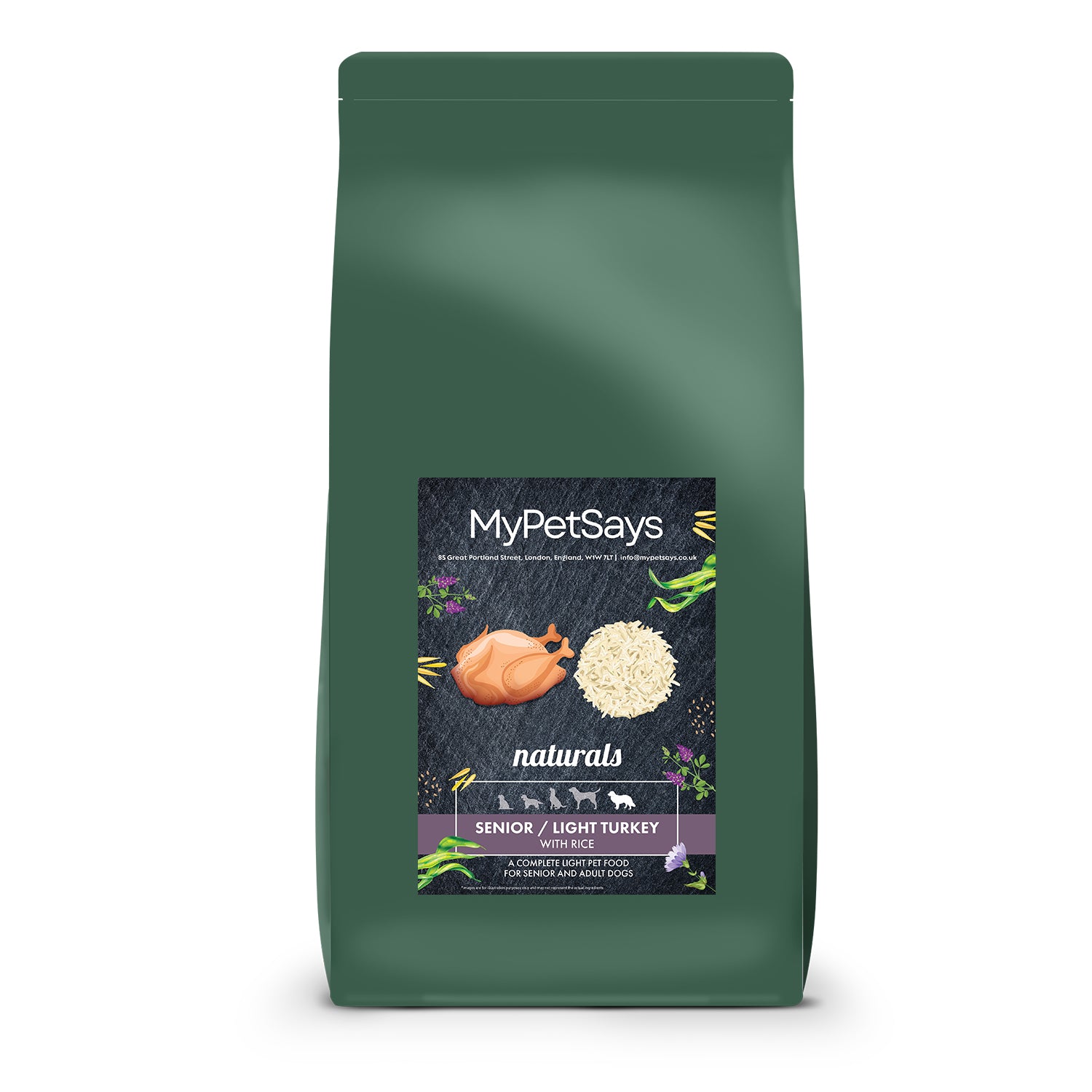 Naturals Senior Light Dog Food - Turkey & Rice