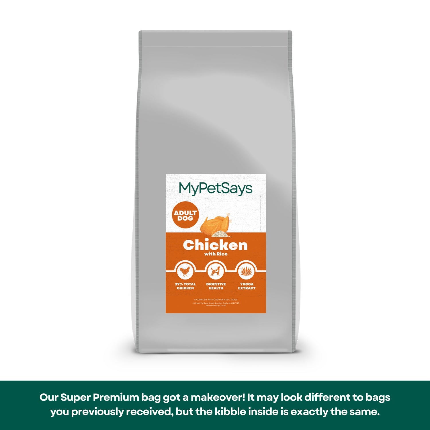 Super Premium Adult Dog Food - Chicken & Rice Cube