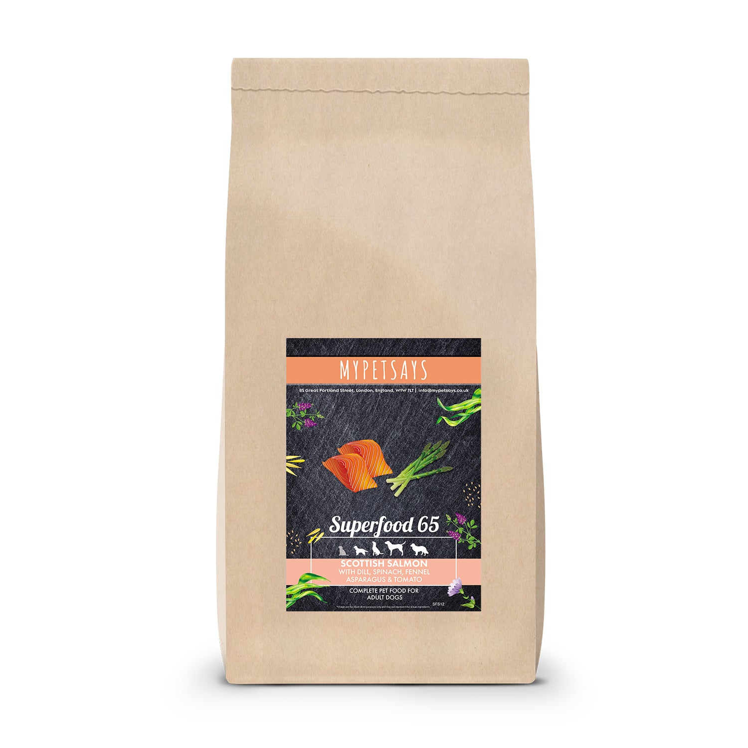 Superfood 65 Adult Dog Food - Scottish Salmon 15kg Bag