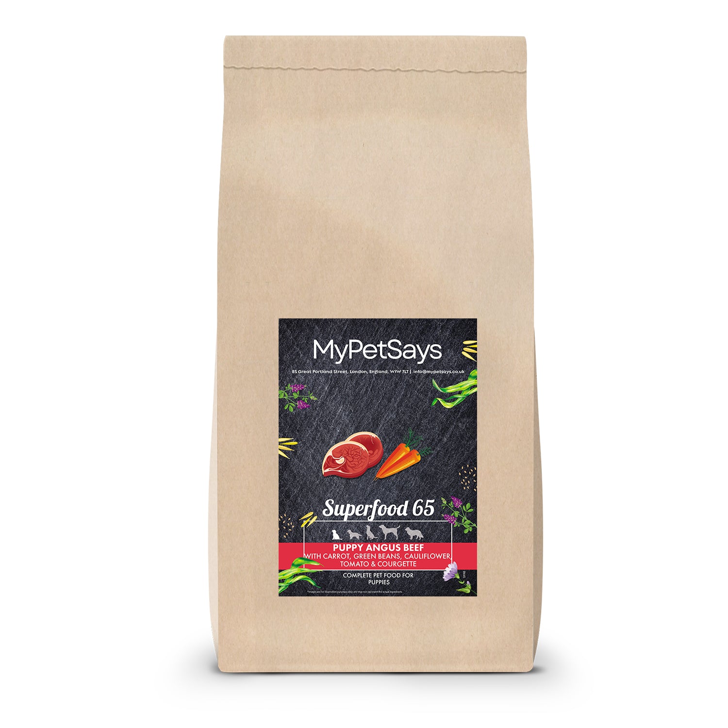 Superfood 65 Puppy Food - Angus Beef 15kg bag