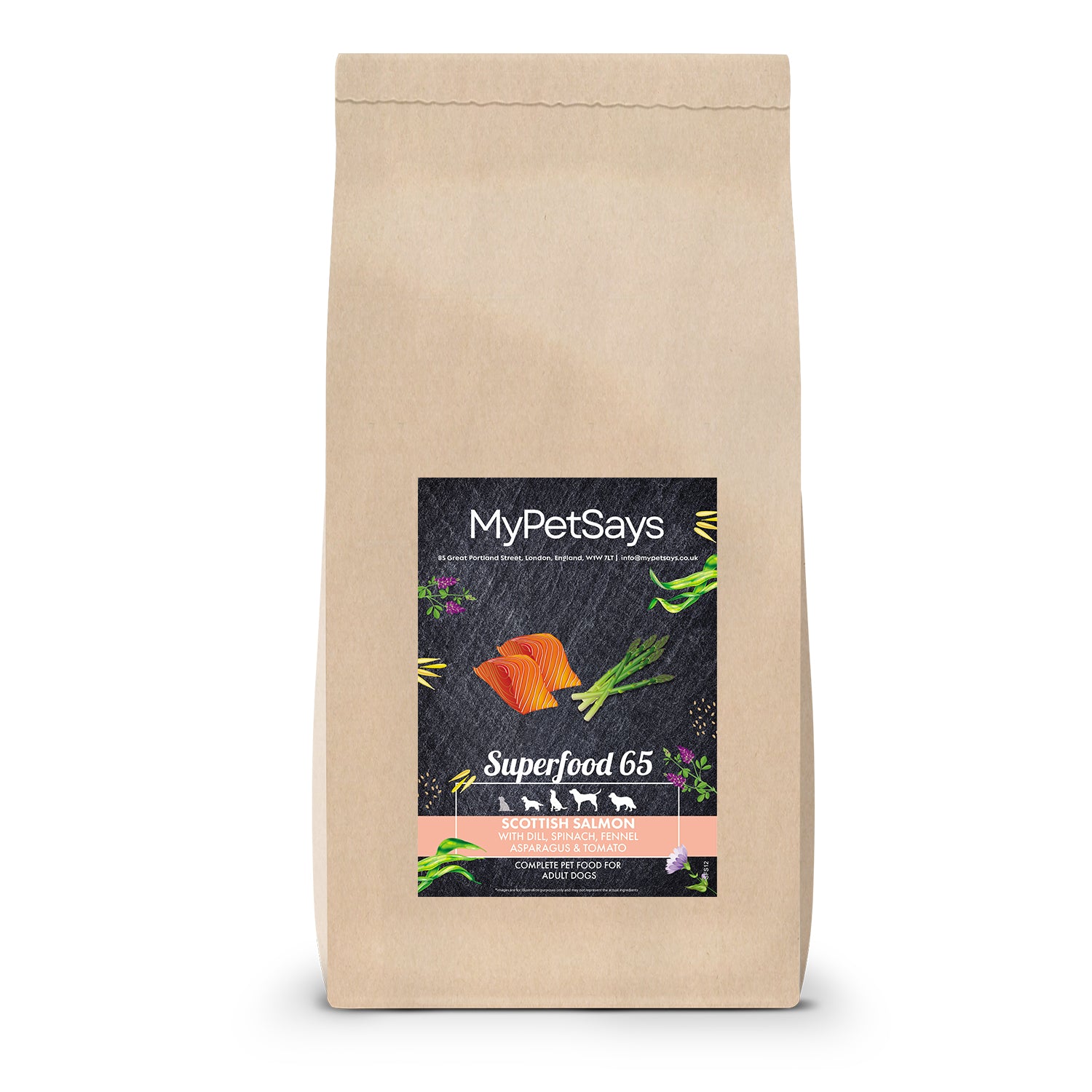 Superfood 65 Adult Dog Food - Scottish Salmon 15kg Bag
