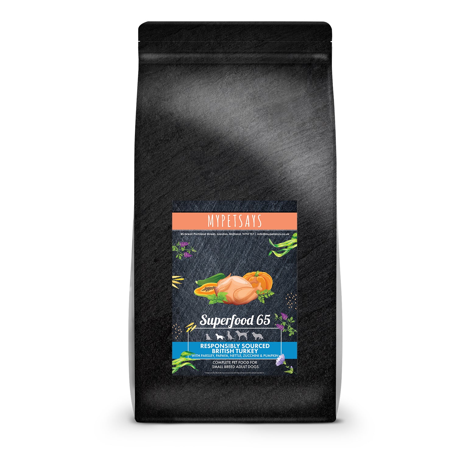 Superfood 65 Small Breed Adult Dog Food - Responsibly Sourced British Turkey & Pork