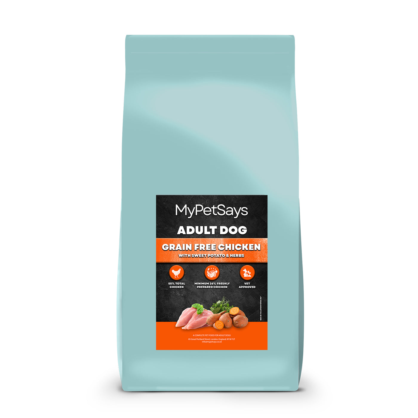 Grain Free Dog Food Chicken Sweet Potato and Herbs