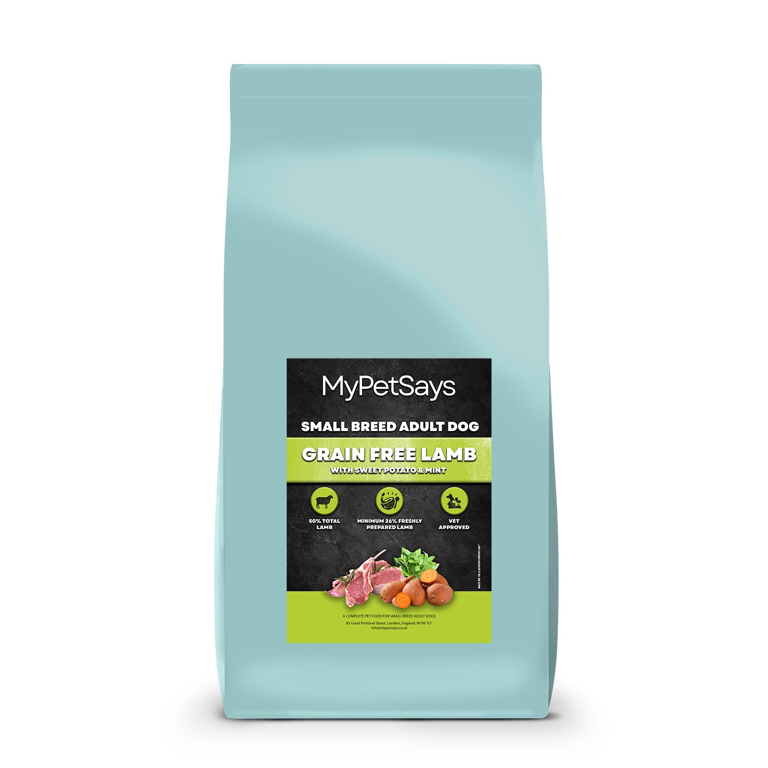 Grain Free Dog Food - Small Breed Lamb, Sweet Potato & Mint