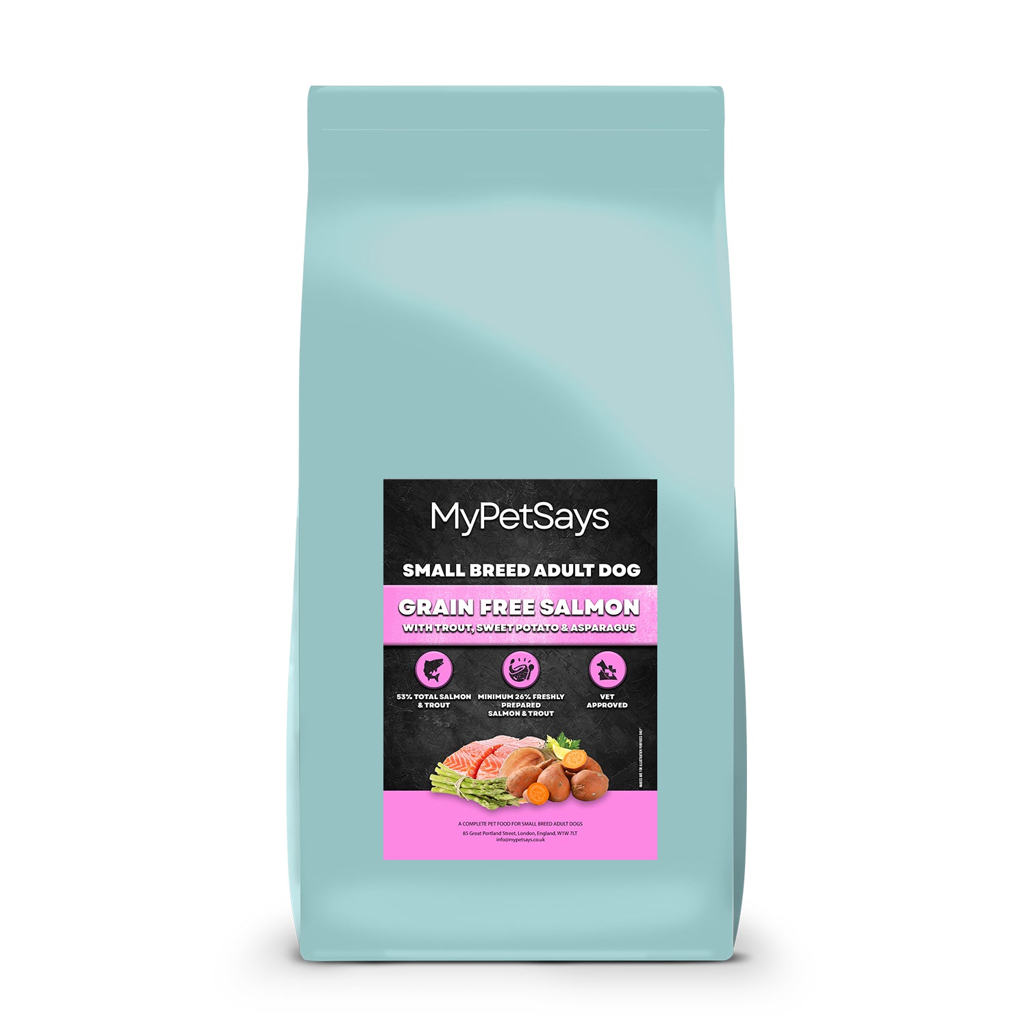 Grain Free Small Breed Dog Food - Salmon with Trout, Sweet Potato & Asparagus