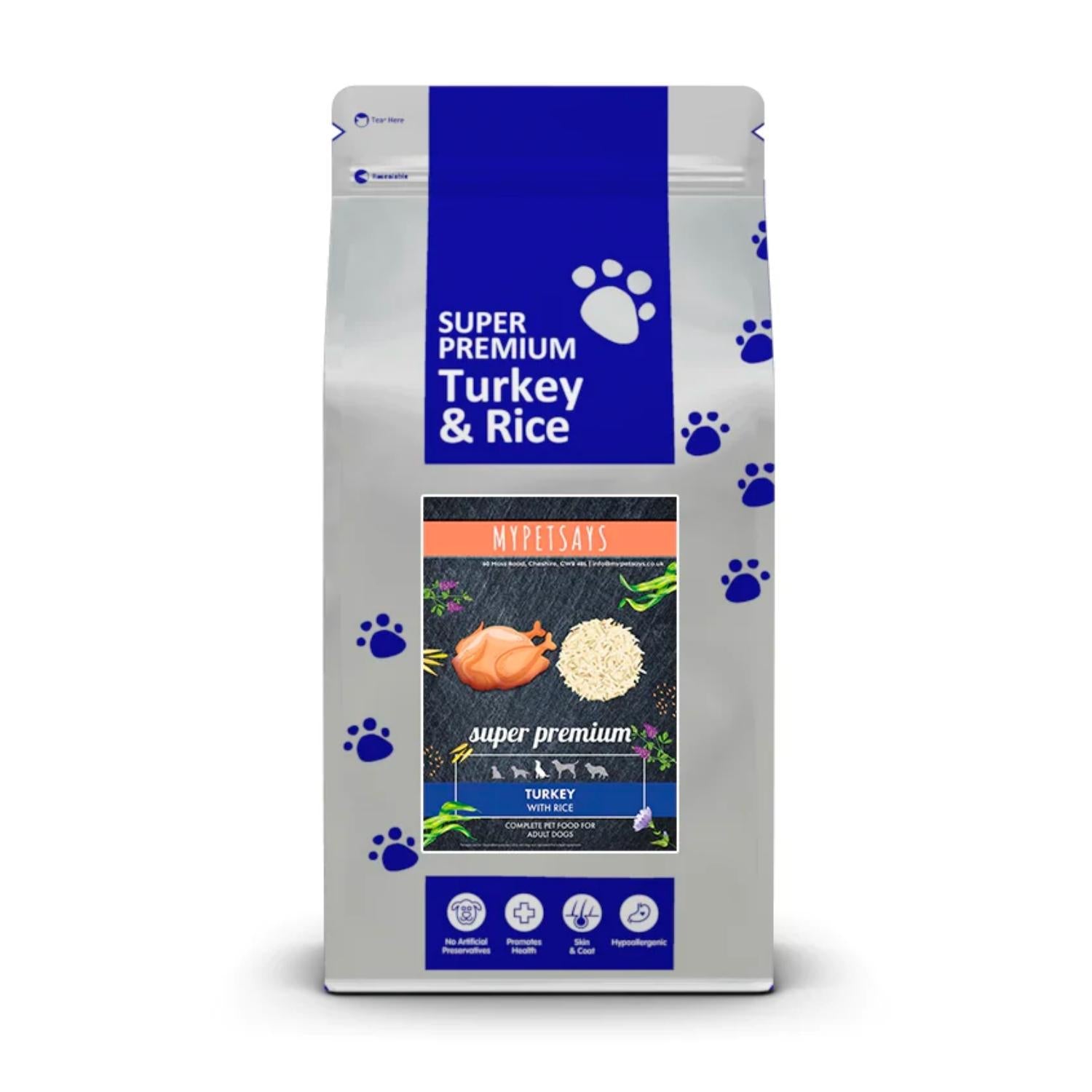 Super Premium Adult Dog Food - Turkey & Rice