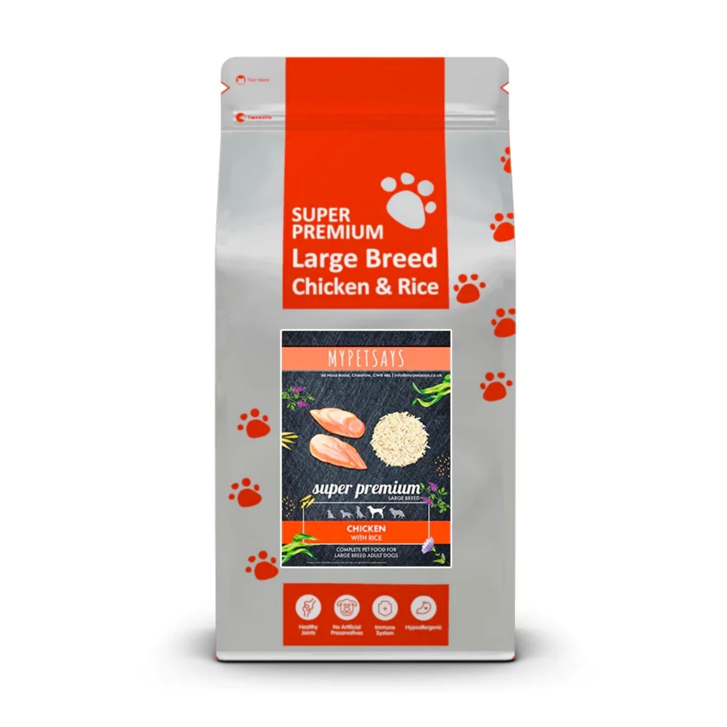 Super Premium Large Breed Adult Dog Food - Chicken & Rice