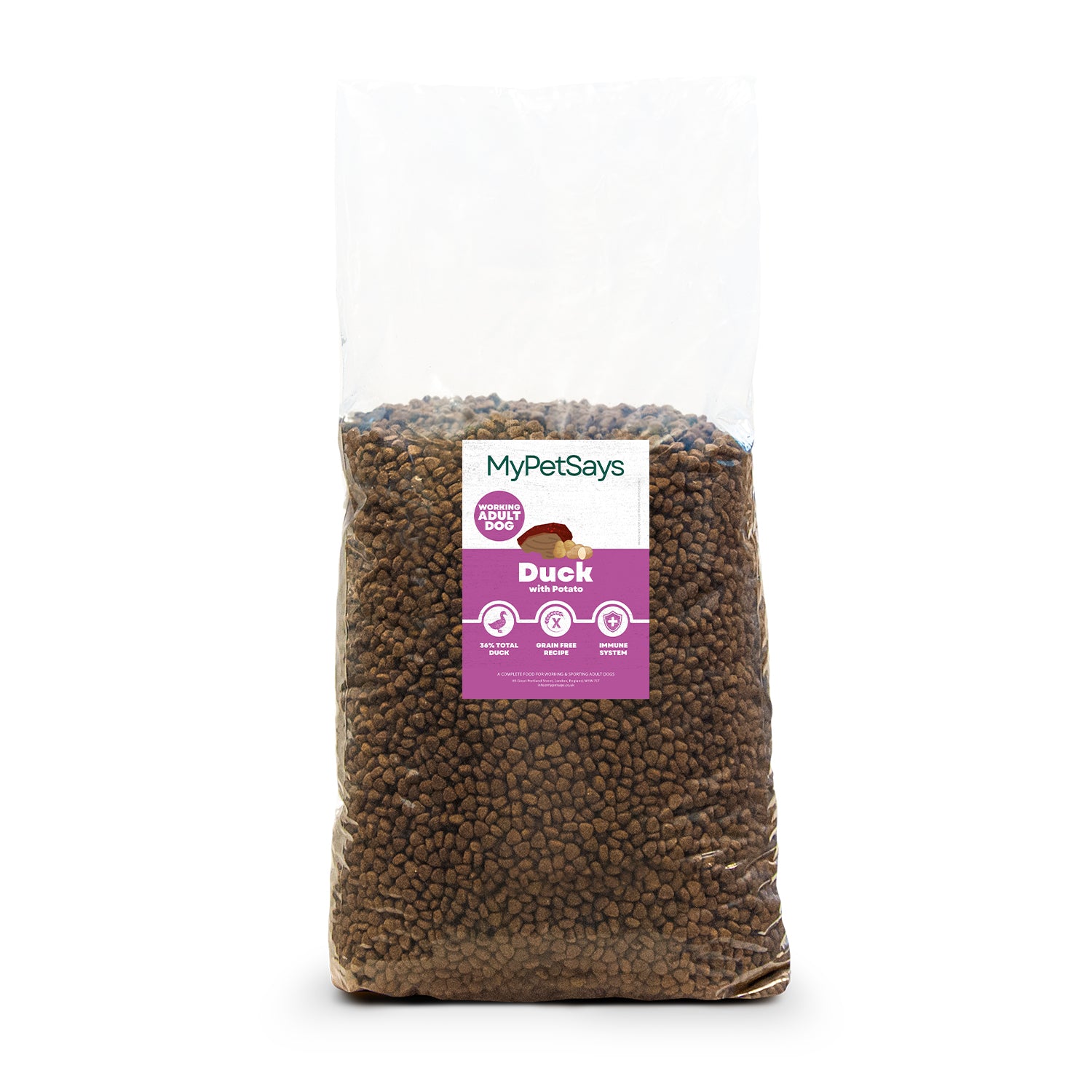 Super Premium Adult No Added Grain or Cereal Dog Food - Duck & Potato