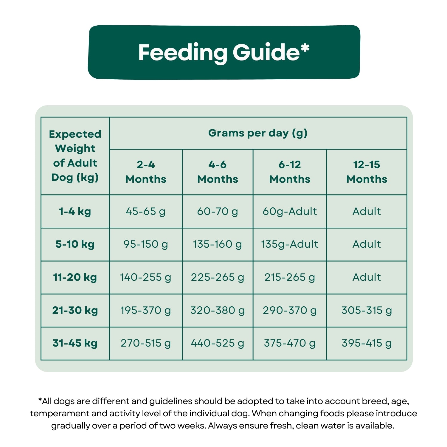 Puppy Feeding Guide Superfood 65 Puppy Angus Beef